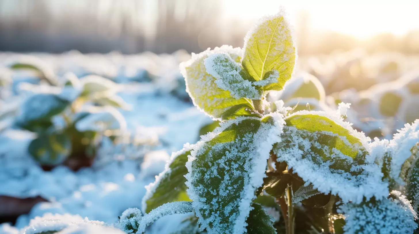 plante en plein hiver