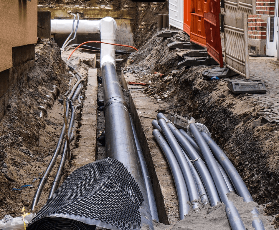 canalisations en travaux