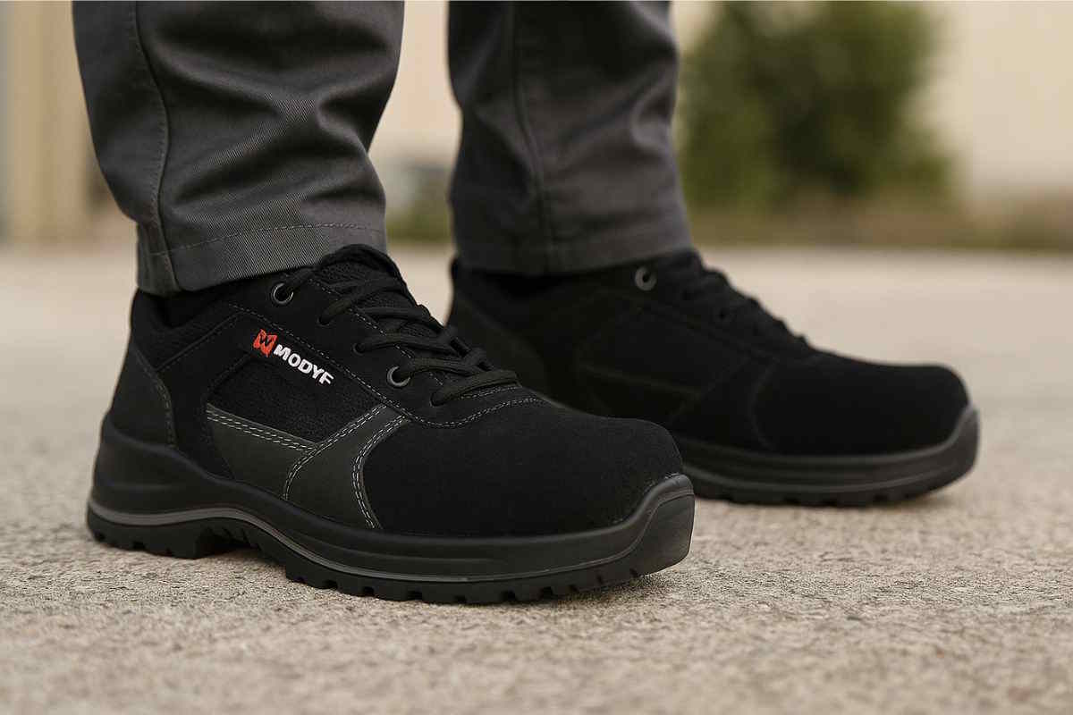 Chaussures De Sécurité Légères Avec Bout En Acier - Lacets à Boutons Sans Nœud - Semelle Intermédiaire En Acier - Imperméables Et Respirantes - Pour Chantier, Atelier, Extérieur