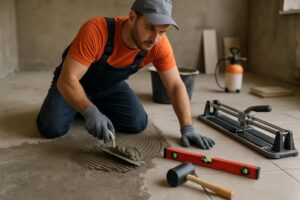 Découvrez comment les outils essentiels transforment la pose de carrelage, du sol brut à une finition impeccable, pour un résultat professionnel et durable.