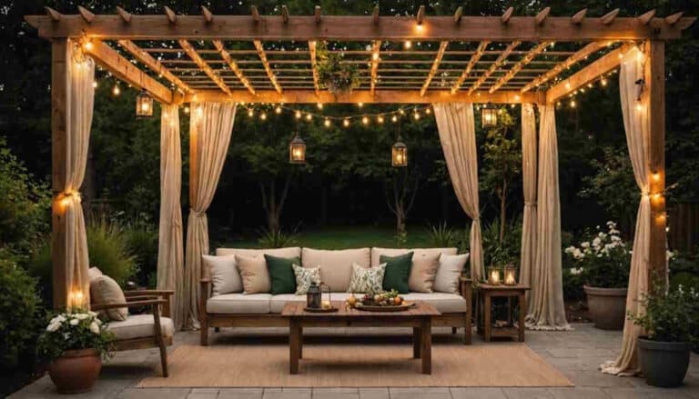 pergola décorée avec gout pour des soirées agréables
