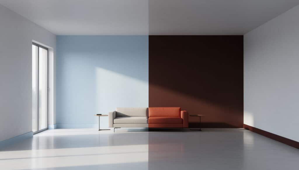 découvrez comment la peinture peut transformer les volumes d'une pièce en jouant avec les couleurs, les nuances et les effets visuels pour agrandir ou réduire l'espace.