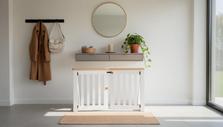 découvrez comment transformer rapidement et facilement votre entrée grâce à un portillon en kit accompagné de 5 accessoires malins pour un relooking express réussi.