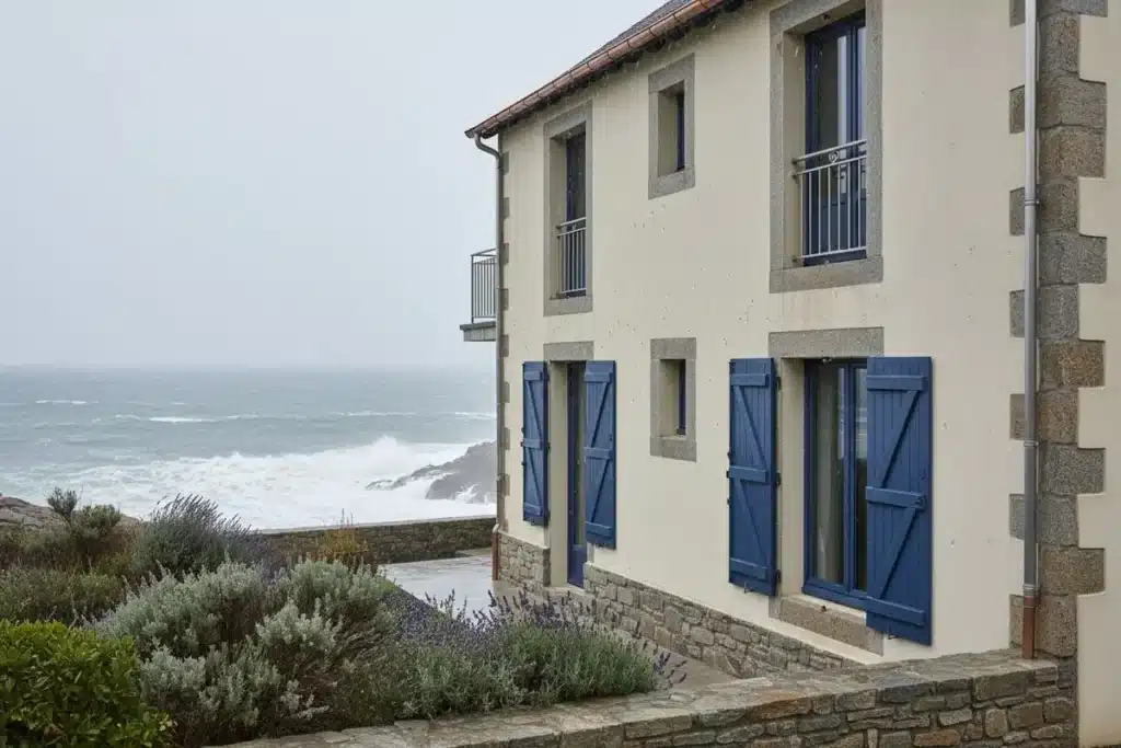 Façade de maison en zone côtière