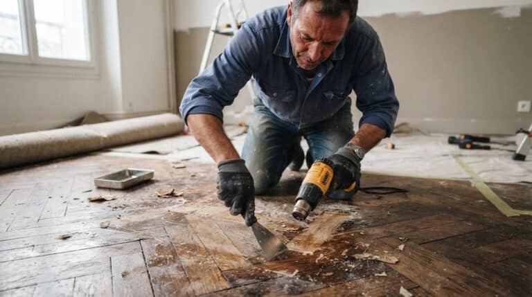 comment renover parquet sous moquette